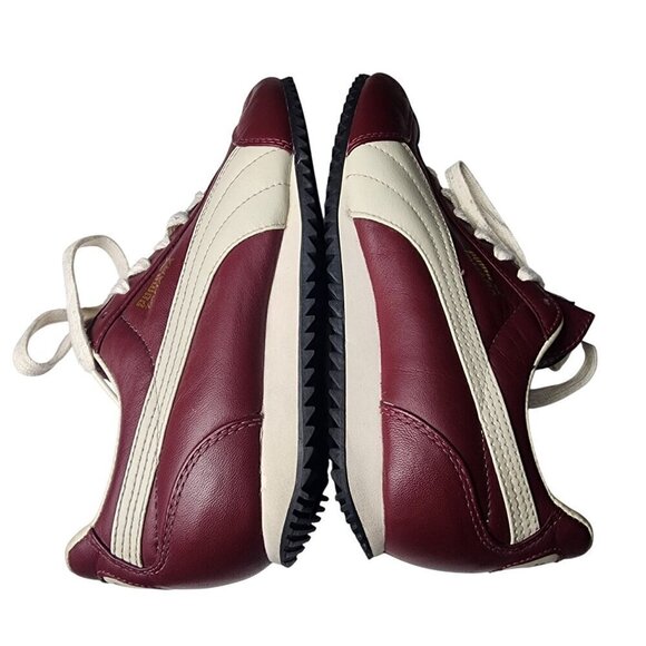 Puma Retro Tahara Lace Up Low Top Training Sneakers Burgundy Leather 5 - Picture 7 of 13